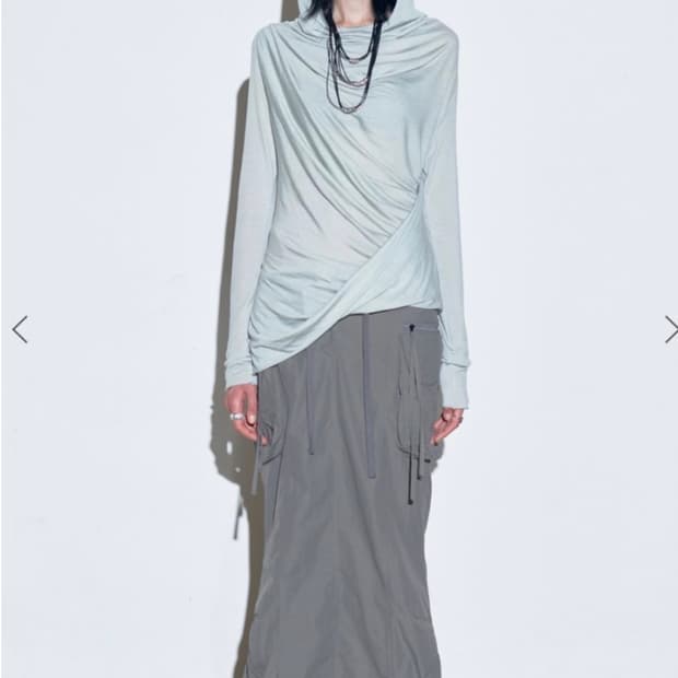 스컬프터 카고 파라슈트 맥시 스커트 xs 그레이