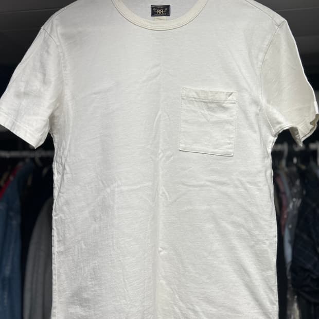 RRL 투팩 티셔츠 화이트 포켓 S