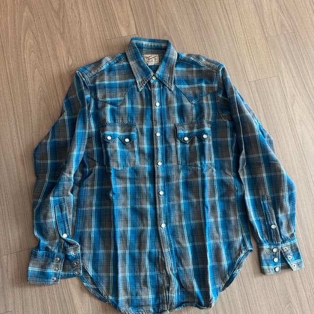 리얼맥코이 조맥코이 웨스턴체크 셔츠 15H 사이즈