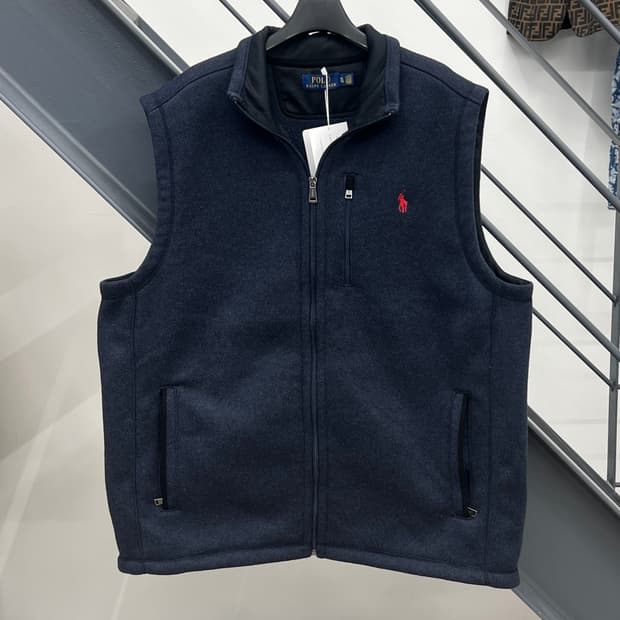 폴로 랄프로렌 네이비 니트 베스트 풀집업