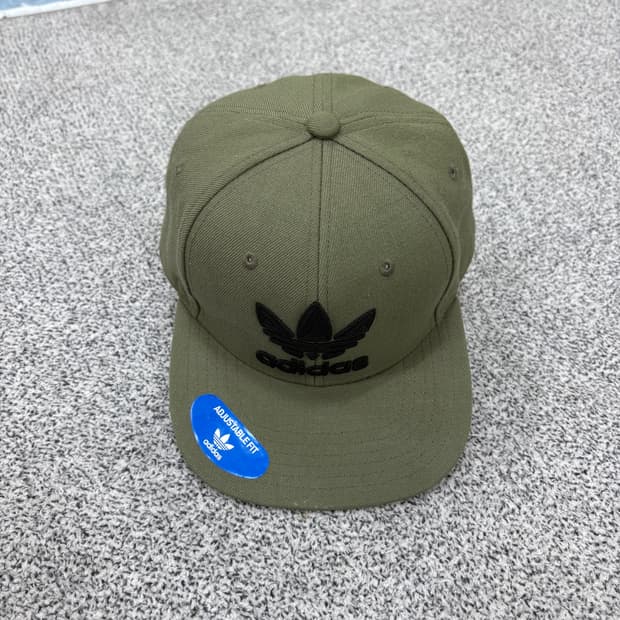 F 아디다스 불꽃 스냅백 모자 카키 0319J