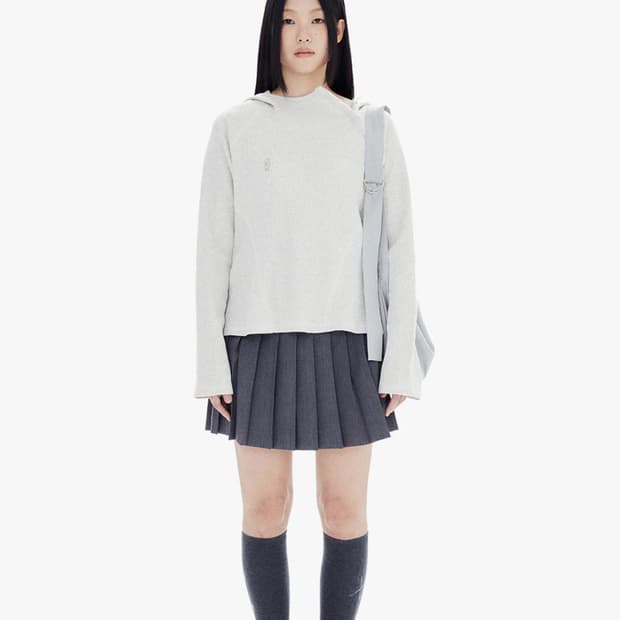 할로미늄 슬림 와플 후디 오트밀
