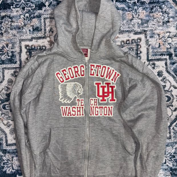 일본 빈티지 그래픽 그레이 후드집업 아베크롬비st