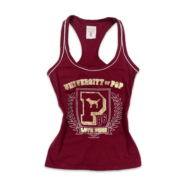 빈티지 Victoria's Secret 레터링 슬리브리스