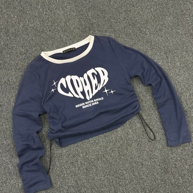 OS)GORGE 여성 셔링 골지 롱슬리브