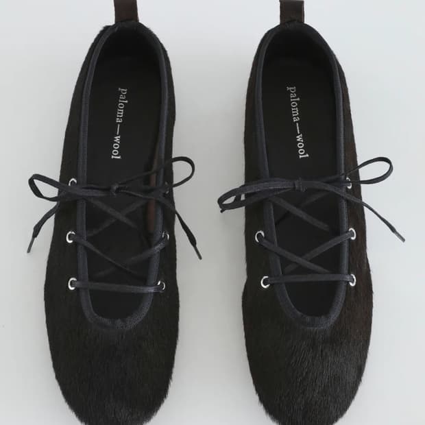 [36,37,38]팔로마울 Pina 퍼 발레리나 슈즈/브라운