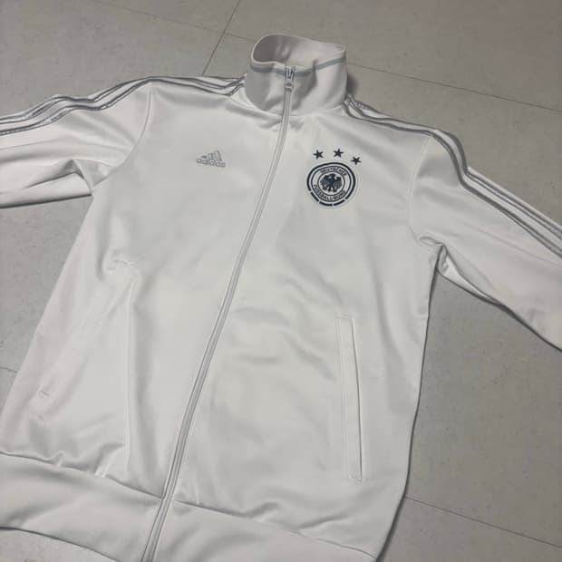 아디다스 실버 독일 트랙탑 져지