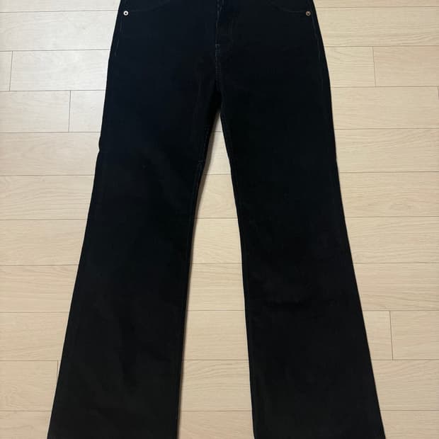 허즈밴드파리 코듀로이 블랙진