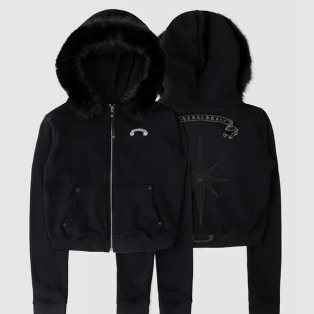 코스모11 디태쳐블 퍼 후드 집업 - 블랙