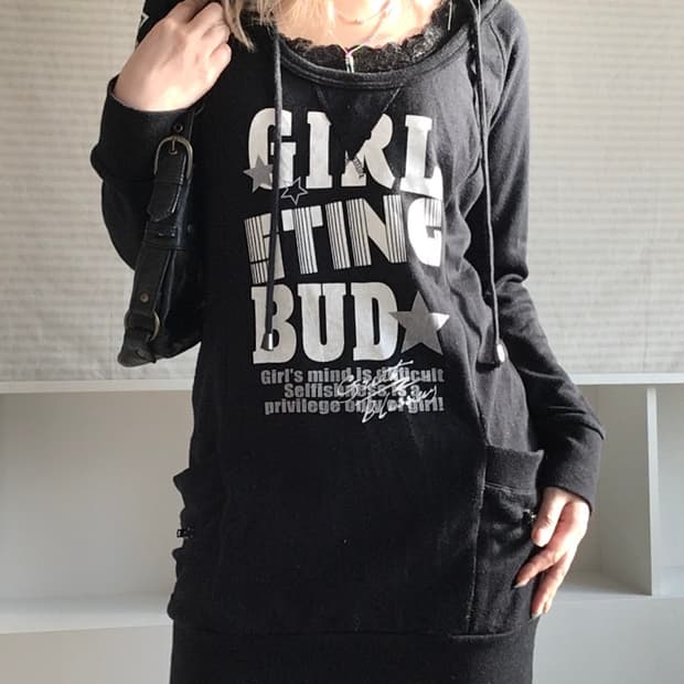 jpn vintage punk printing cargo hood ops