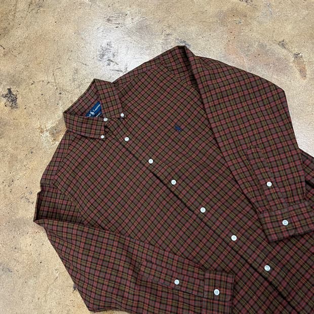 [정품/S] 폴로 랄프로렌 체크 셔츠 브라운 계열 b10