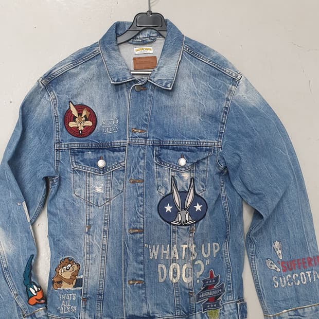 자라 루니툰 콜라보 청자켓 XS