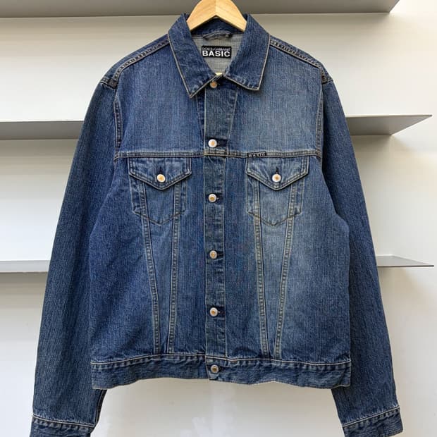 돌체앤가바나 베이직 투포켓 데님 트러커 자켓