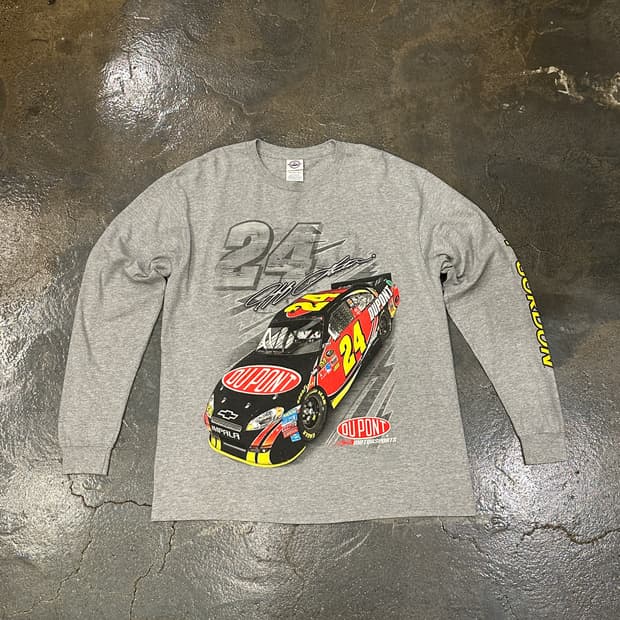 90s DELTA NASCAR 듀폰 24 롱슬리브 그레이 L