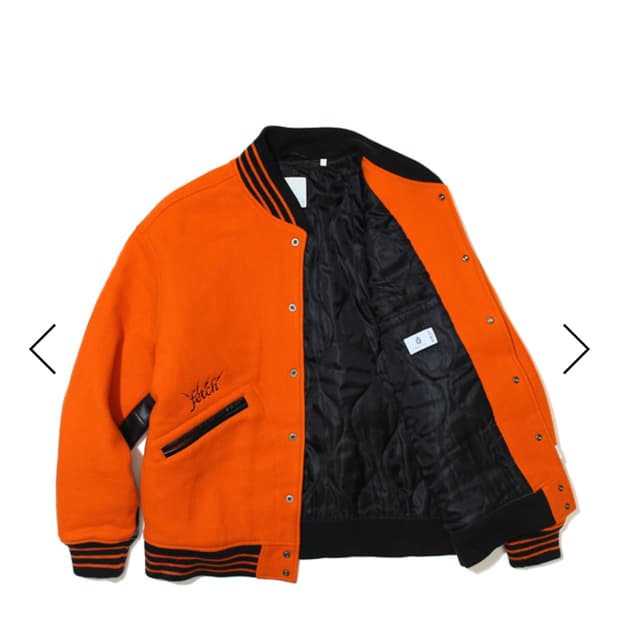 Fetch 바시티 울 자켓 XL 리얼가죽 야구점퍼