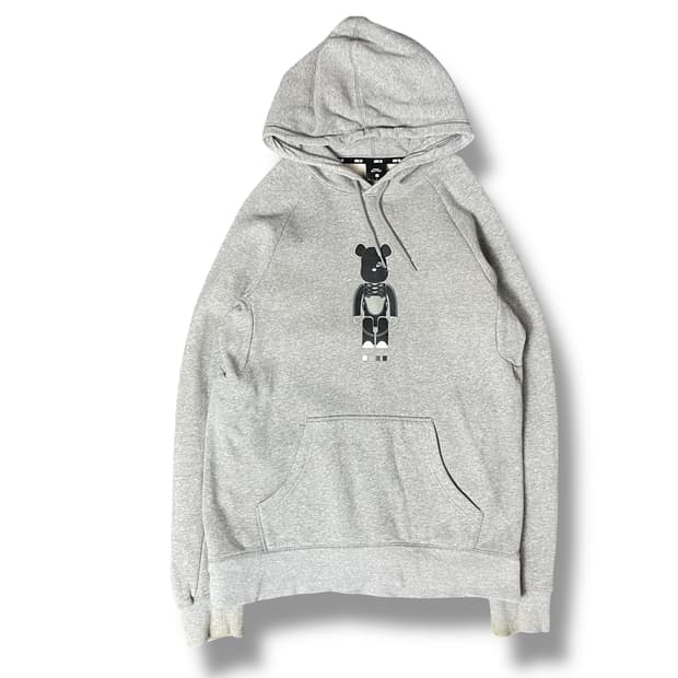 나이키SBX베어브릭 풀오버 로고 그레이 후드 S