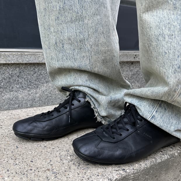 00s 데드스톡 새상품 빈티지 프라다 스포츠 가죽 드라이빙 스니커즈