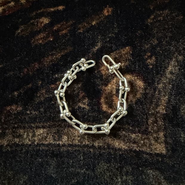 실버925 링크 팔찌 