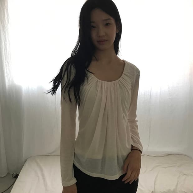 Drape shirring top
