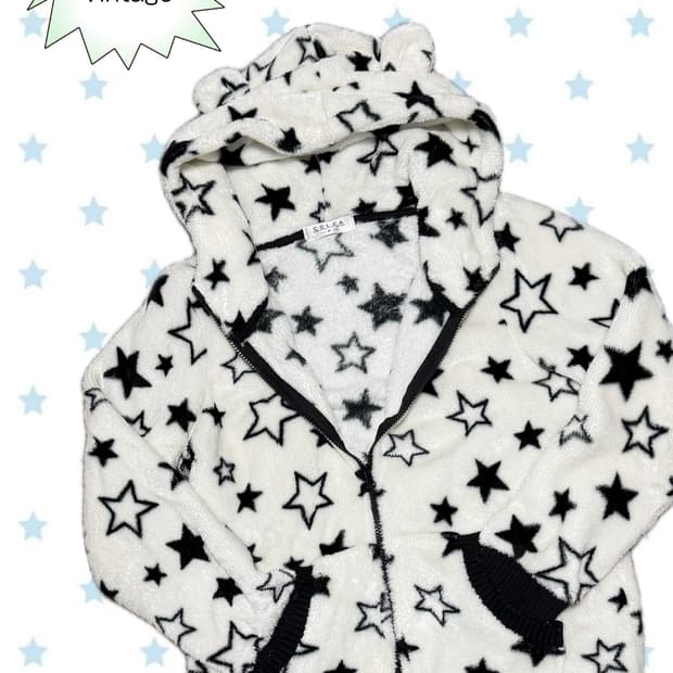 Vintage 갸루 퍼 후드집업