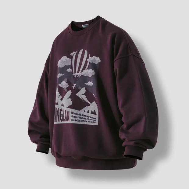 앵글런 맨투맨 버건디