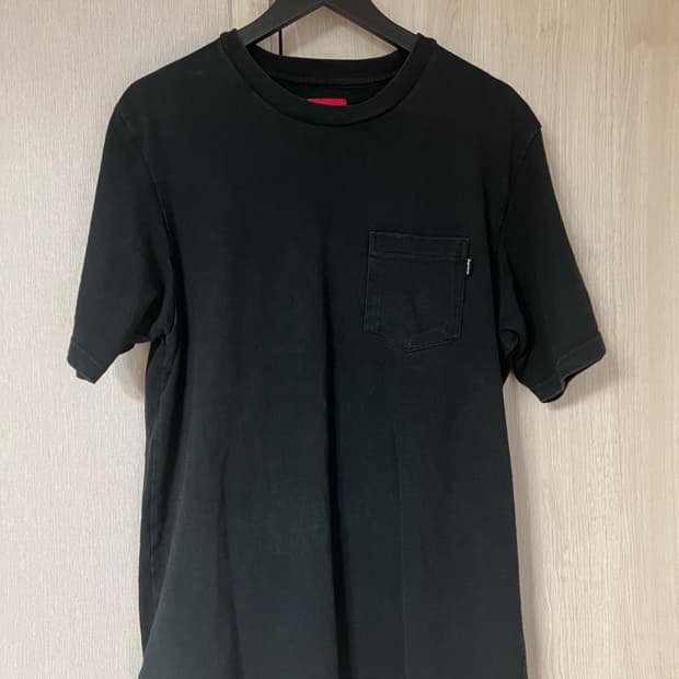 [m] 슈프림 포켓 반팔 티셔츠 블랙