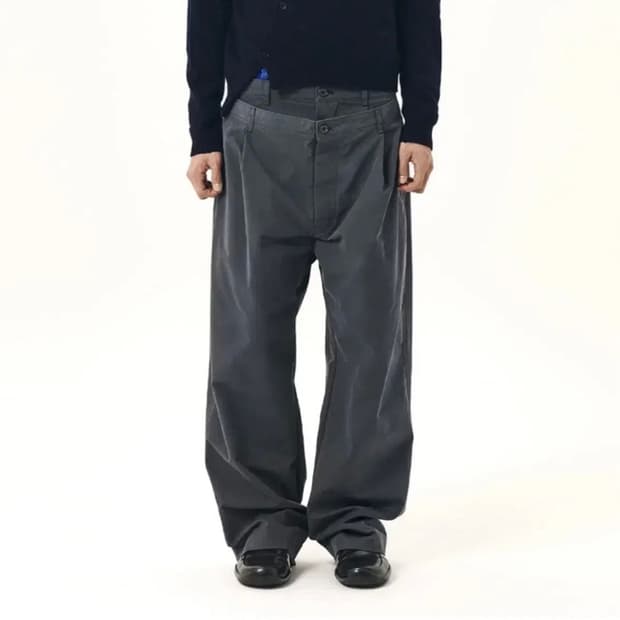 EE double waist pants charcoal