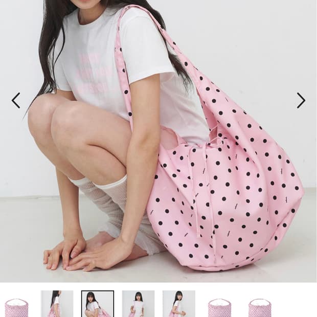 LOTSYOU 덜린 숄더백 라이트 핑크 도트가방