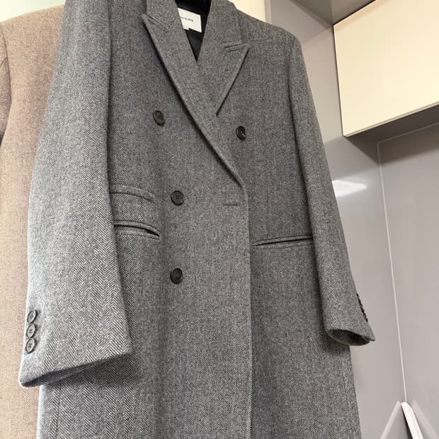 토니웩 더블 브레스티드 체스터 필드 코트 판매합니다 라지