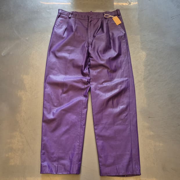 90s sheepskin leather pants