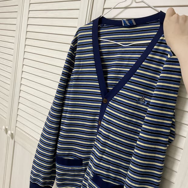 Vivienne Westwood 맨즈 스트라이프 패턴 카디건