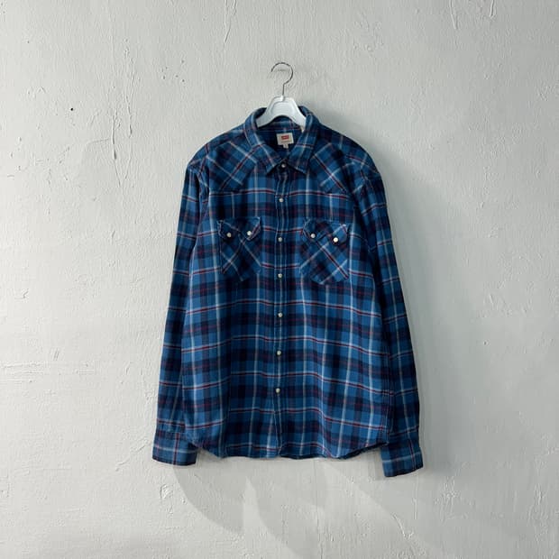 리바이스 웨스턴 체크남방 L