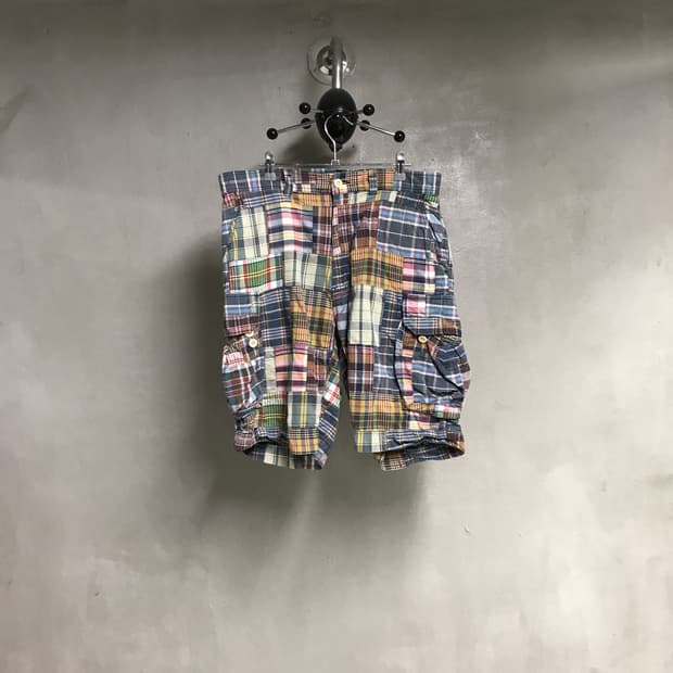 폴로 랄프로렌 체크 카고 반바지 34