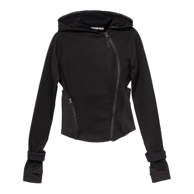 Hyein seo Hooded Asymmetric Zip Top