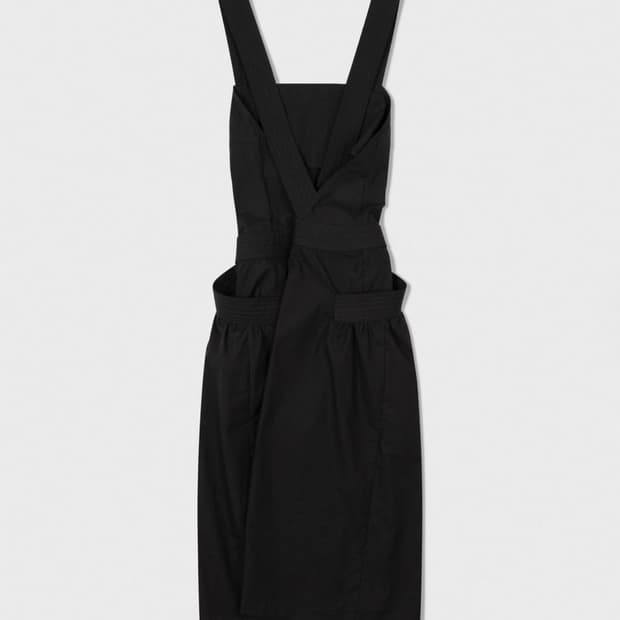 white christmas dresses Sundry Changing Tide Stripe Classic Shirt & Midi Apron Dress Set in Deep  Navy main image 1