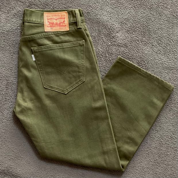 리바이스 505 카키진 데님팬츠 W32 L32