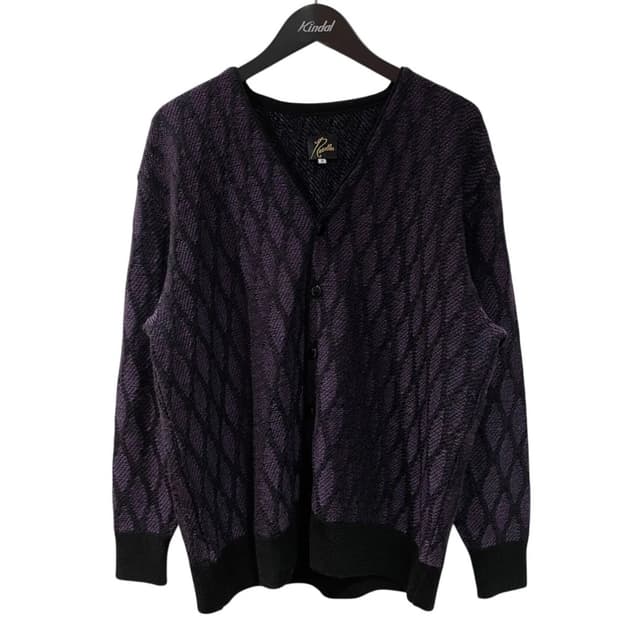 니들스 자카드 가디건