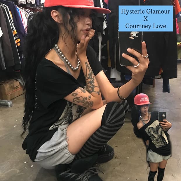 < Hysteric Glamour X Courtney Love Top/M