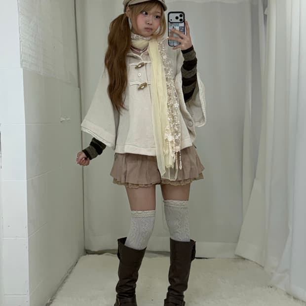 엑시즈팜 케이프 페어리 레이스 브라운 코디세트