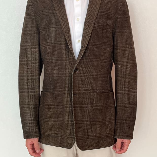 버버리 런던 브라운 체크 블레이저 MADE IN ITALY
