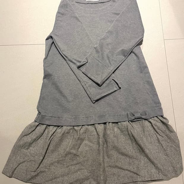 일본 레이어드 스타일 7부 원피스 