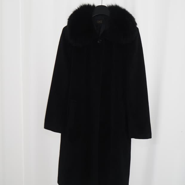 PLACE DE GARDEN fox fur collar coat 