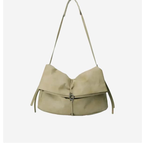 스컬프터 폴디드 슬라우치 백 더티 그린