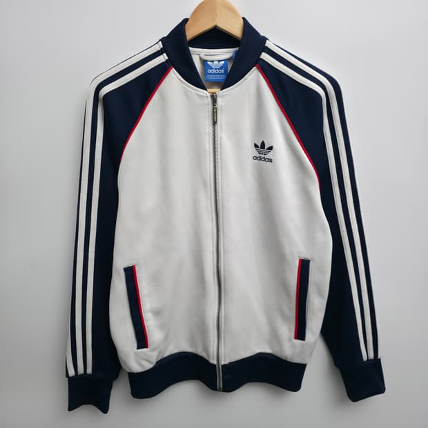 [L] 아디다스 화이트 네이비 져지