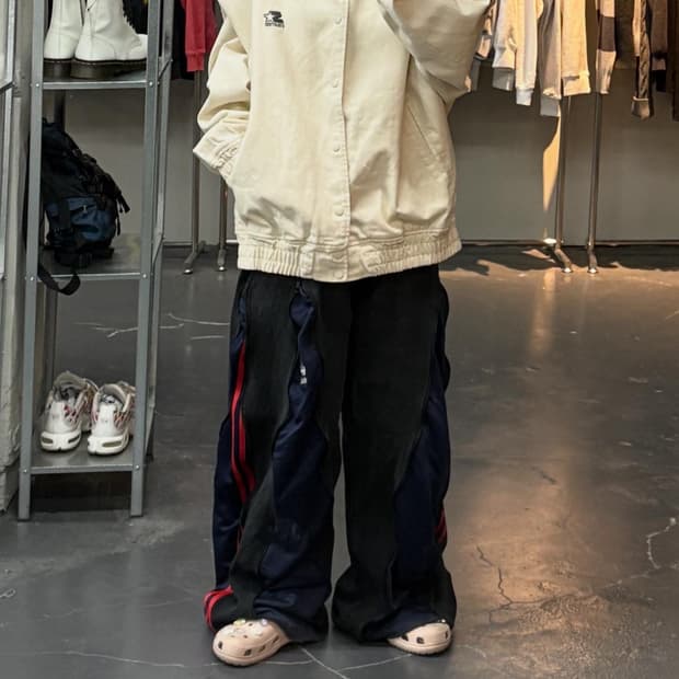 스타터 아이보리 블루종 자켓 A2838