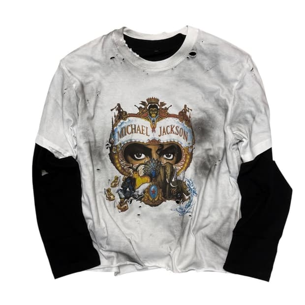 Michael jackson distressed tees (긴팔 포함)