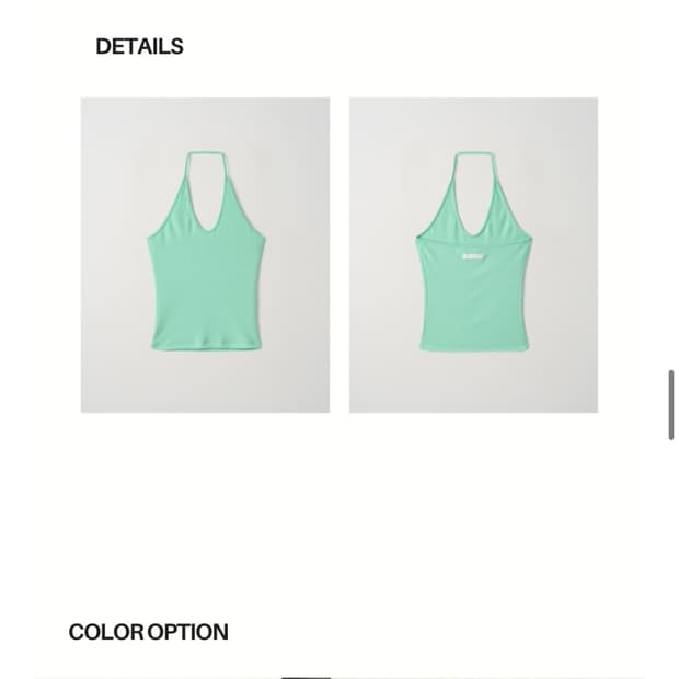 아수라 CURVE HALTER SLEEVELESS (MINT)