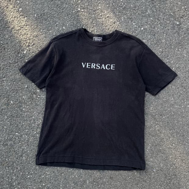 90s 베르사체 스펠아웃 반팔티셔츠 