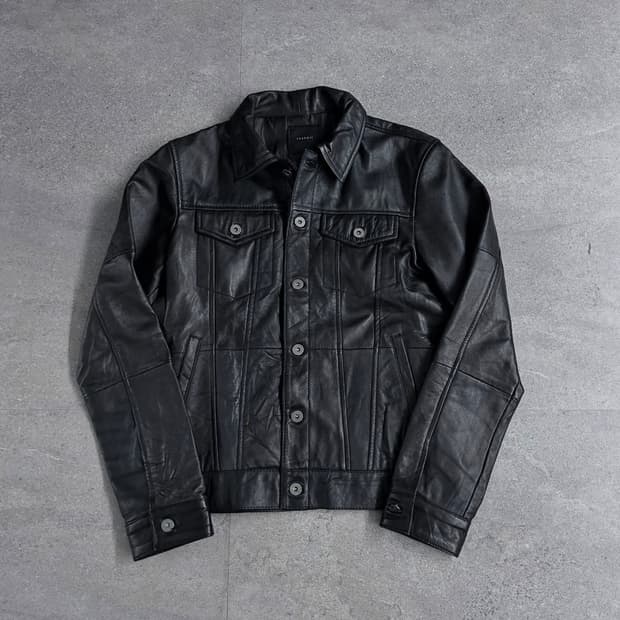 Roshell lambskin leather shirt jacket