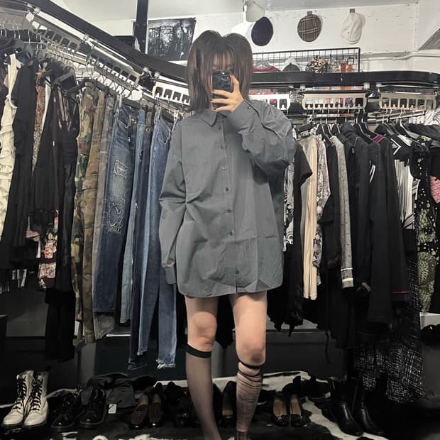 미치코 코시노 런던 스트라이프 오보핏 셔츠